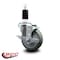 Service Caster 4'' Gray Poly Swivel 1-3/8'' Expanding Stem Caster with Brake SCC-EX20S414-PPUB-TLB-138 - alternate 4